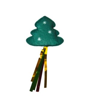 🎄🎁 BUBA Święta! Choinka ze wstążkami dla kota 18cm
