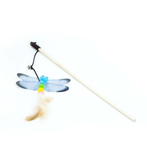 BUBA Wędka drewniana z Ważką dla kota