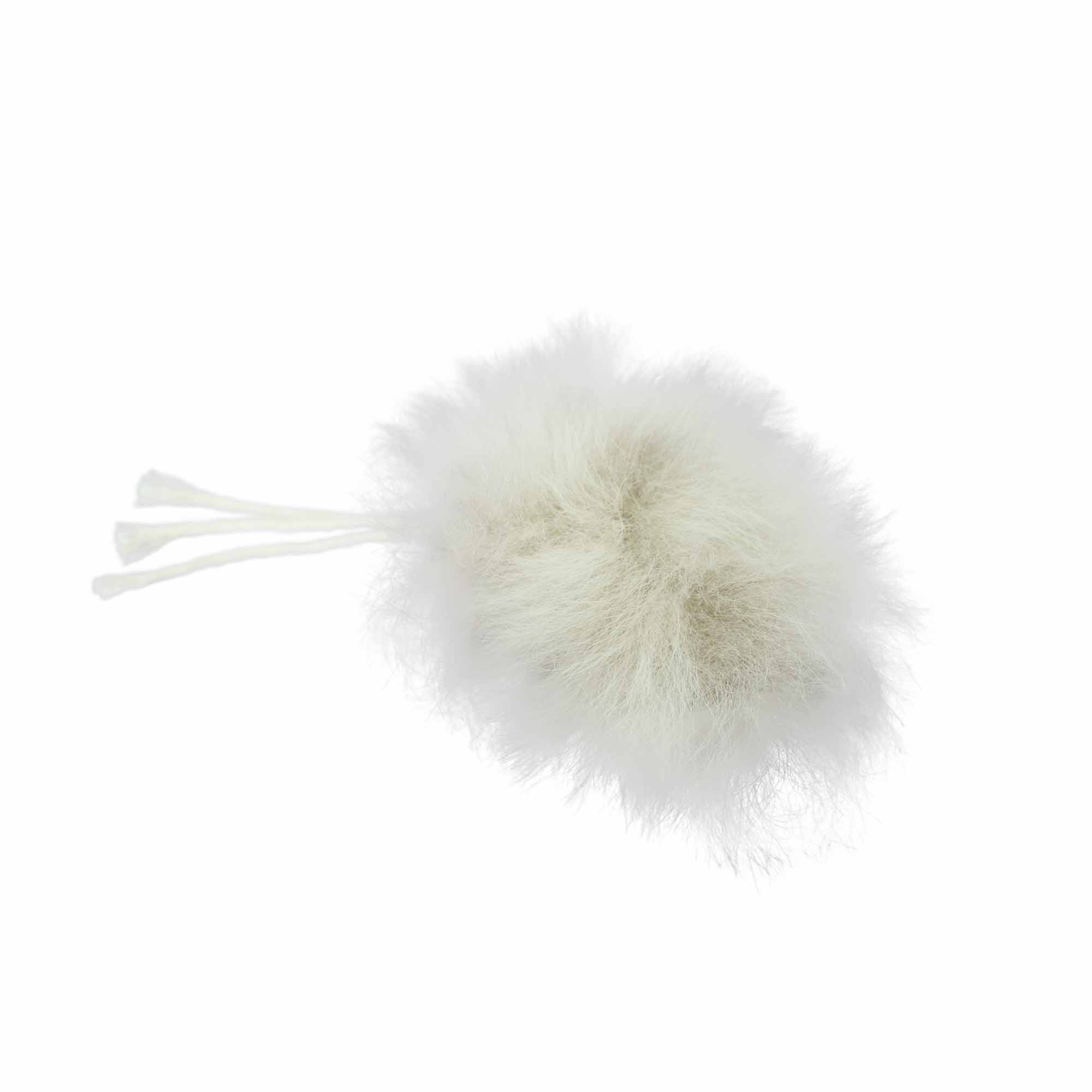 BUBA Zabawka dla kota Pompon z naturalnej owcy ze sznurkiem