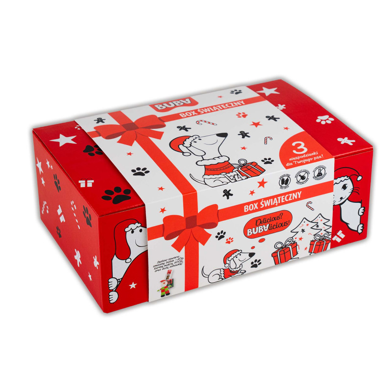 🎄🎁 BUBAlicious BOX świąteczny dla psa - 3 niespodzianki