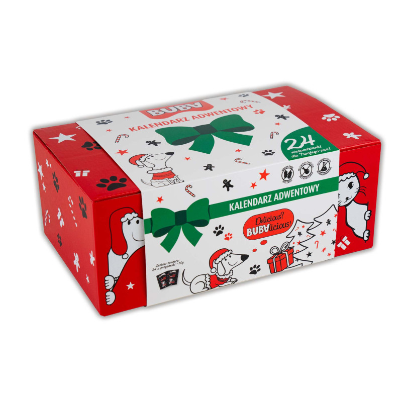 🎄🎁 BUBAlicious Kalendarz Adwentowy dla psa MIX 24 przysmaków