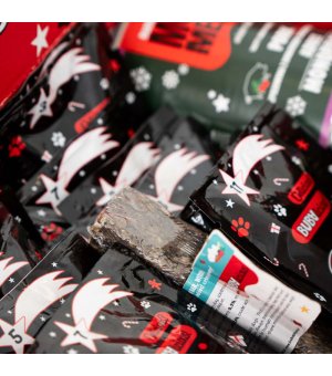 🎄🎁 BUBAlicious Kalendarz Adwentowy dla psa MIX 22 przysmaków + gryzak + karma mokra