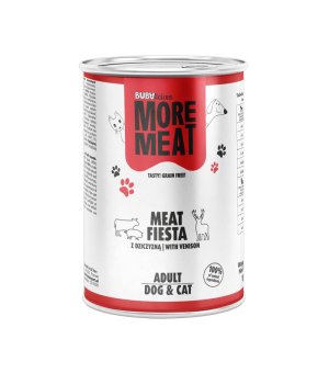 BUBAlicious Meat Fiesta karma mokra uzupełniająca dla psów i kotów z Dziczyzną 1200g