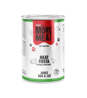 BUBAlicious Meat Fiesta karma mokra uzupełniająca dla psów i kotów z Kaczką 400g