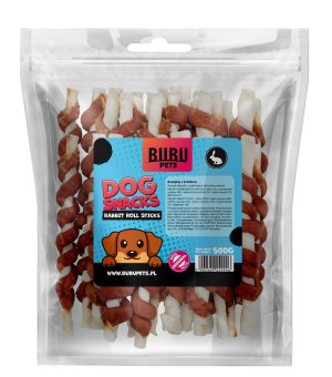 Bubu Pet Zawijasy patyk owinięty Królikiem 500g