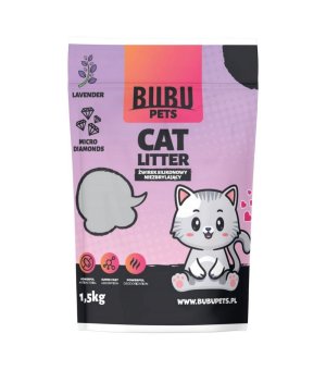 BUBU PET Żwirek Silikonowy Micro Diamonds Lawendowy 3,8L