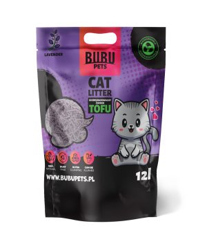 BUBU PET Żwirek Tofu biodegradowalny 12l lawenda