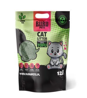 BUBU PET Żwirek Tofu biodegradowalny 12l zielona herbata