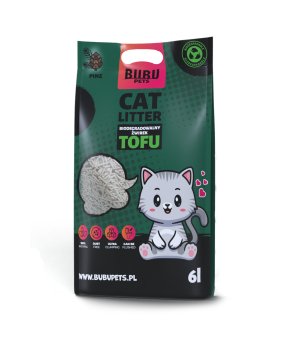 BUBU PET Żwirek Tofu biodegradowalny 6l sosnowy