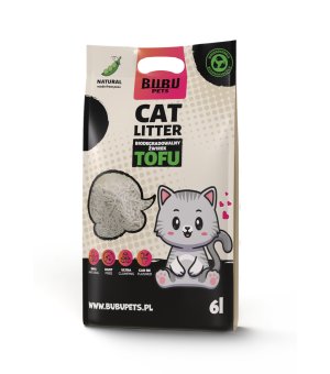 BUBU PET Żwirek Tofu biodegradowalny 6l naturalny