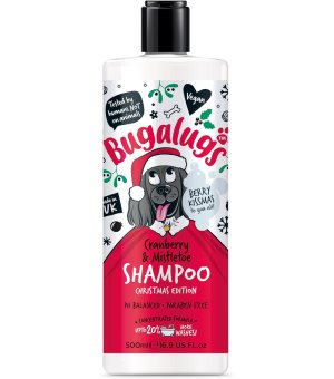 🎄🎁 Bugalugs Christmas Edition Cranberry & Mistletoe - uniwersalny szampon dla psa o zapachu żurawiny i jemioły 500ml