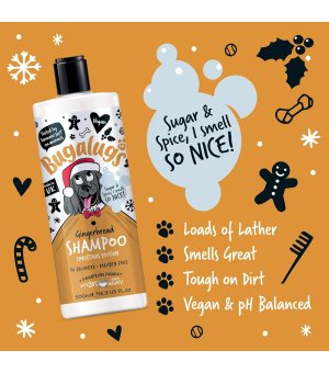 🎄🎁 Bugalugs Christmas Edition Gingerbread - uniwersalny szampon dla psa o zapachu pierniczków 500ml
