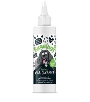 Bugalugs Ear Cleaner Soothing 200ml - delikatny płyn do czyszczenia uszu psa i kota