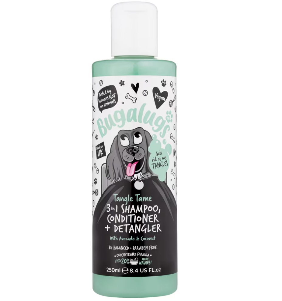 Bugalugs Tangle Tame 3in1 Shampoo - szampon z odżywką i rozkołtuniacz - awokado i kokos - 250ml