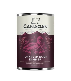 Canagan Dog Turkey&Duck Dinner mokra karma dla psa z indykiem i kaczką puszka 400g