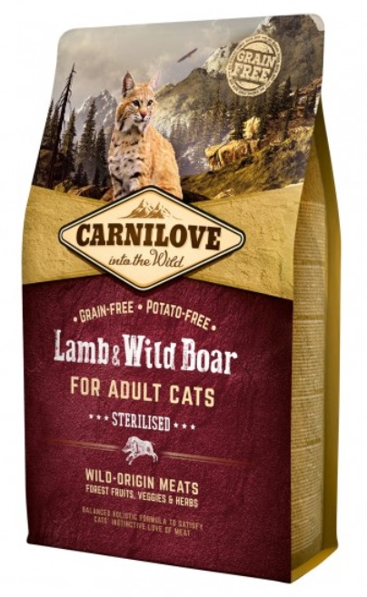 Karma sucha dla kota Carnilove Cat Lamb Wild Sterilised 6kg po sterylizacji
