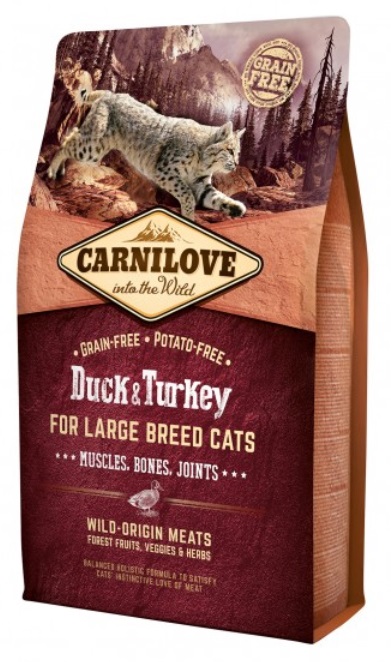 Karma sucha dla kota Carnilove Cat Large Duck Turkey 2kg dla aktywnych