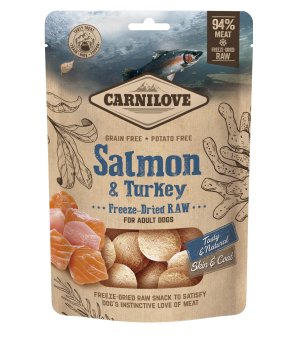 Carnilove Raw Freeze-Dried Snacks Salmon & Turkey 60g
