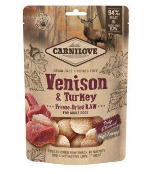 Carnilove Raw Freeze-Dried Snacks Venision & Turkey 60g 