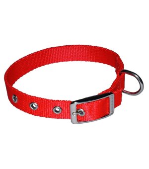 Chaba Obroża Lux z metalowymi elementami czerwona 30-80cm