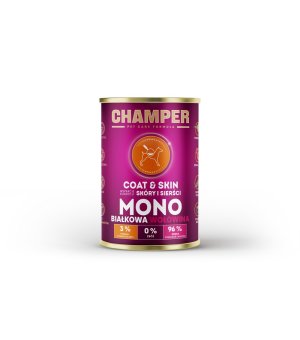 CHAMPER mokra karma dla psów Coat & Skin Monobiałkowa Wołowina 400g