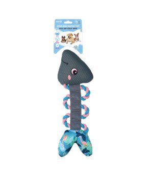 CoolPets Pull me! Fishy Rope Flamingo - ryba z liną zabawka do wody dla psa