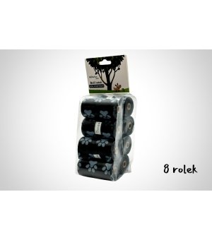 Dantom Worki na psie odchody 8x15 szt. czarno-białe o mlecznym zapachu 33x23cm