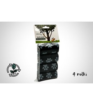 Dantom Worki na psie odchody 4x15 szt. czarno-białe o mlecznym zapachu 33x23cm