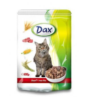 Karma mokra dla kota Dax wołowina - 100g 