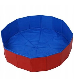 Delfin Basen Składany dla Psa 80x20cm czerwony