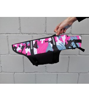 Delfin Kamizelka Ratunkowa dla Psa L 35CM moro różowe