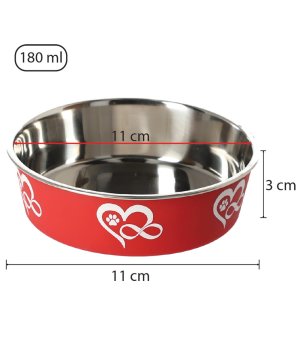Dingo miska antypoślizgowa BONITA 0,18L 11cm czerwona