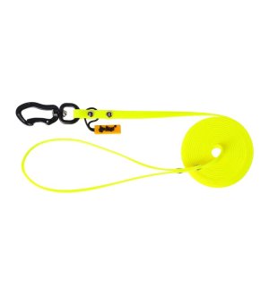 Dingo Smycz treningowa z rączką FLEX HONEY żółta 1cm / 3m