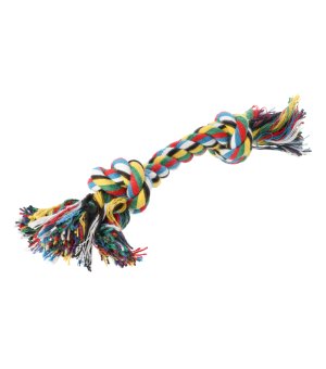 Dingo zabawka ze sznurka 2 węzły 32cm wielokolorowy