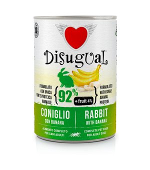 Disugual karma mokra dla psów dorosłych Królik z Bananem 400g