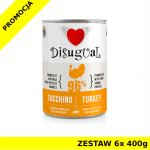 Disugual karma mokra dla psów dorosłych monobiałkowa Indyk ZESTAW 6x 400g