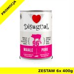 Disugual karma mokra dla psów dorosłych monobiałkowa Wieprzowina ZESTAW 6x 400g