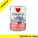 Disugual karma mokra dla psów dorosłych Łosoś z Borkówką ZESTAW 6x 400g