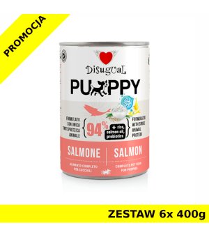 Disugual karma mokra dla szczeniąt monobiałkowa Łosoś ZESTAW 6x 400g