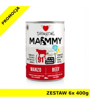 Disugual karma mokra dla szczeniąt i suk karmiących monobiałkowa Wołowina ZESTAW 6x 400g