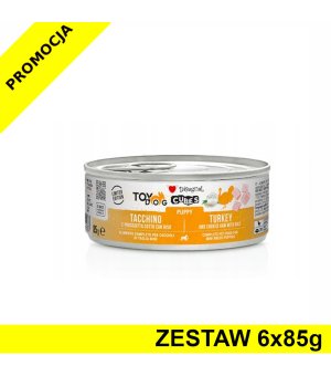 Disugual karma mokra dla szczeniąt Cubes Indyk z Szynką Prosciutto i Ryżem ZESTAW 6x 85g