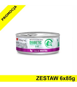 Disugual Veterinary Cat Diabetic Kaczka ZESTAW 6x 85g