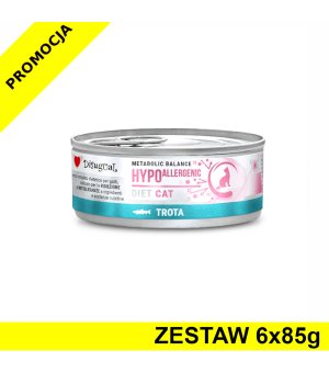 Disugual Veterinary Cat Hypoallergenic Pstrąg ZESTAW 6x 85g