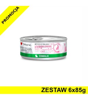 Disugual Veterinary Cat Hypoallergenic Królik ZESTAW 6x 85g
