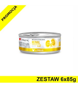 Disugual Veterinary Cat Renal Kurczak ZESTAW 6x 85g