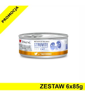 Disugual Veterinary Cat Struvite Indyk ZESTAW 6x 85g