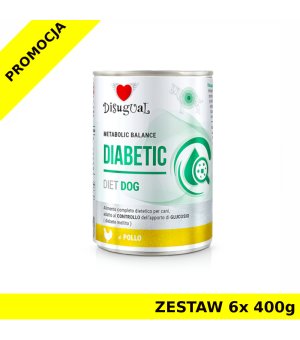 Disugual Veterinary Dog Diabetic Kurczak ZESTAW 6x 400g