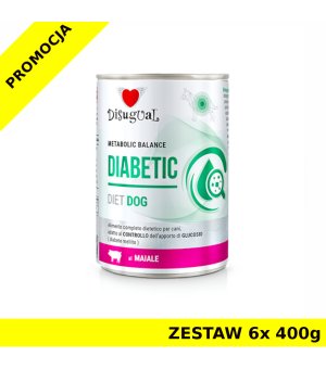 Disugual Veterinary Dog Diabetic Wieprzowina ZESTAW 6x 400g
