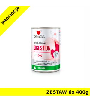 Disugual Veterinary Dog Digestion Low Fat Królik ZESTAW 6x 400g