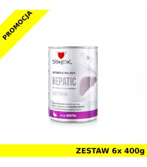 Disugual Veterinary Dog Hepatic Kaczka ZESTAW 6x 400g